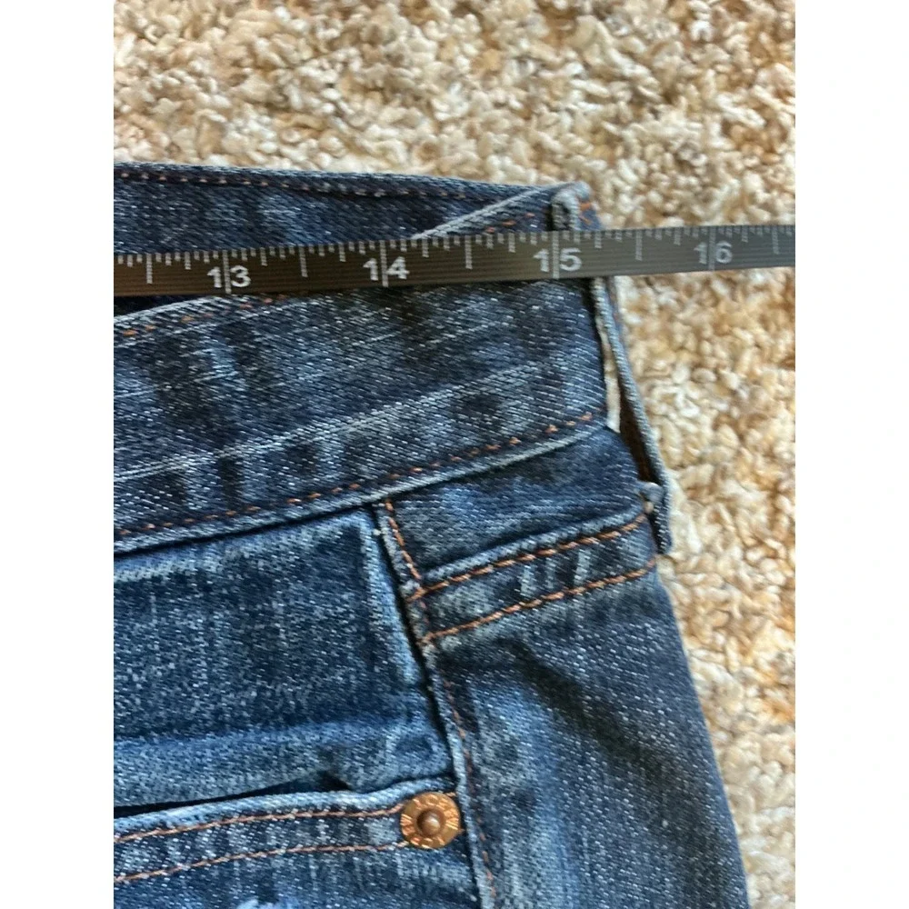 J.Crew Distressed Dark Wash Denim Shorts Raw Hem Size 25 Blue Casual Summer